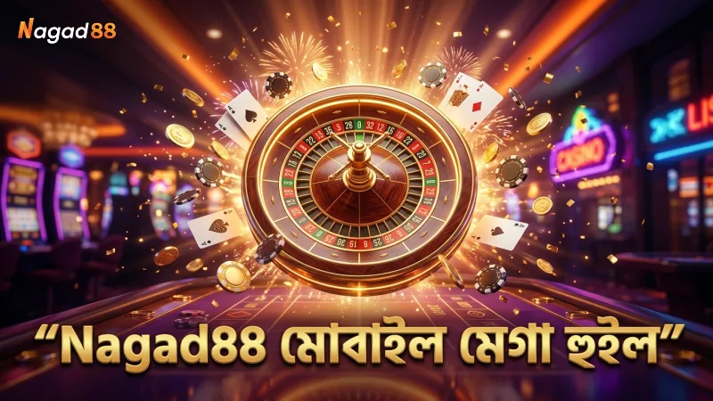 Nagad88 মোবাইল ইন্টারফেসে মেগা হুইল সেগমেন্ট ওডস স্পষ্টভাবে প্রদর্শিত হয়